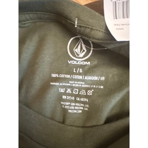 Volcom Jaunty Short Sleeve Mens Tshirt, Size Large, Olive Green - Picture 4 of 4